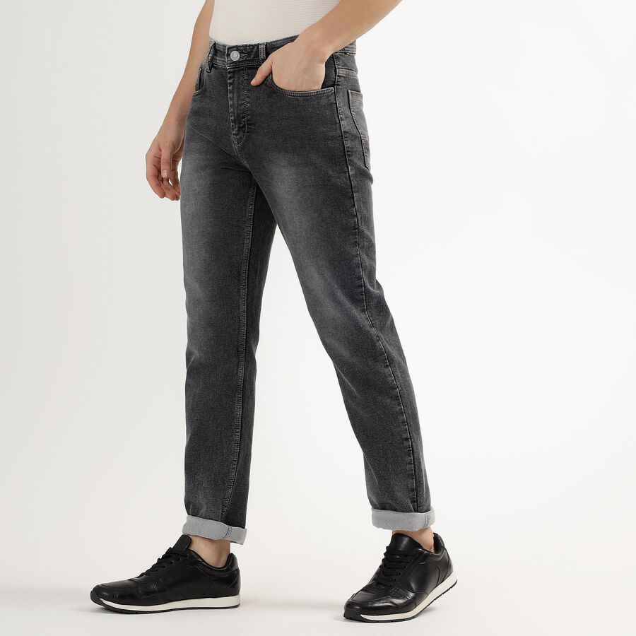 Men's Five Pocket Slim Fit Jeans, हल्का ग्रे, large image number null