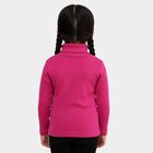 Girls Bright Magenta Turtleneck Casual Pullover, Purple, small image number null