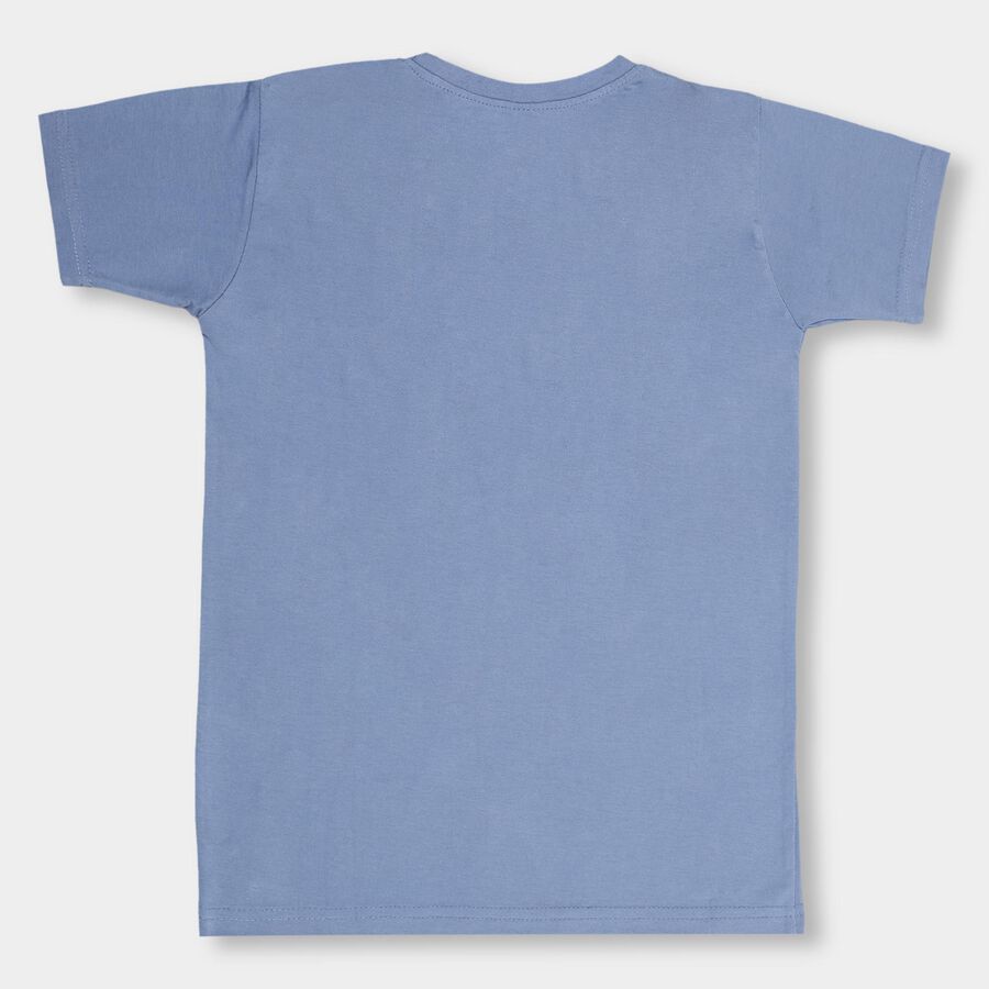Boys' Half Sleeves T-Shirt, Mid Blue, large image number null