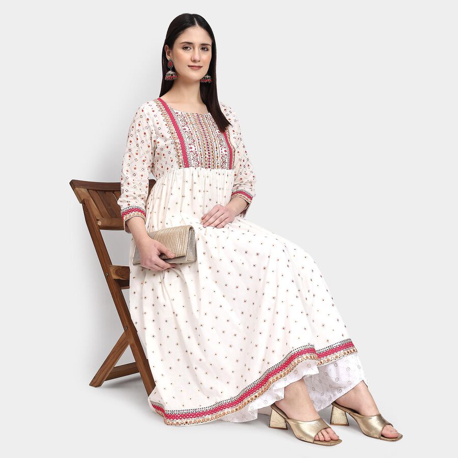 Ladies' 100% Cotton Kurta , Pink, large image number null