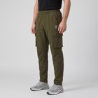 Men's Olive Green Cargo Track Pants, ओलिव, small