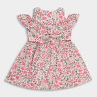 Girl's Cotton Frock, Light Pink, small image number null