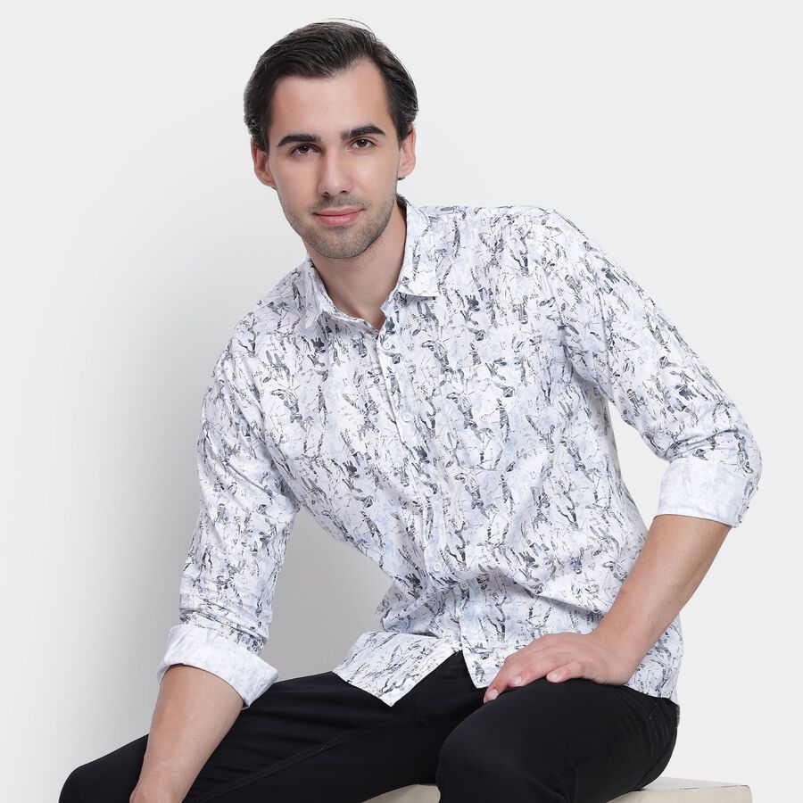 Men's Cotton Casual Shirt, Light Blue, large image number null