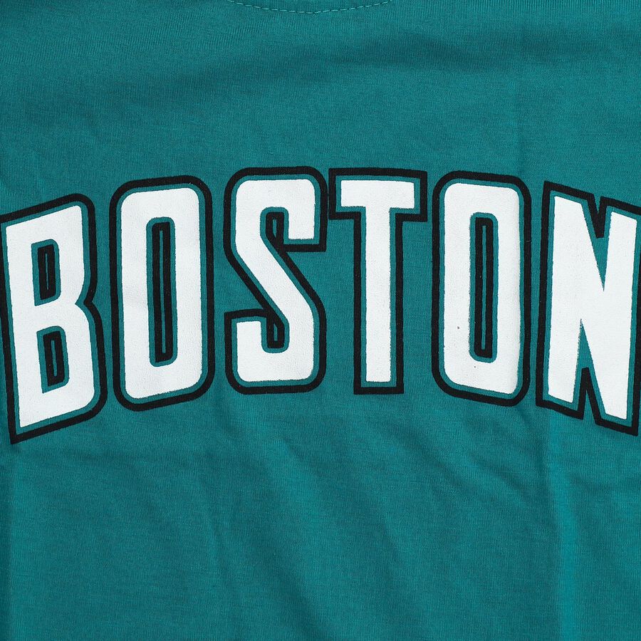 Boys Teal Green Crew Neck Casual T-Shirt, Dark Green, large