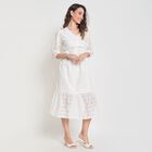 Ladies' 100% Cotton Dress, Off White, small image number null