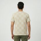 Men's Grey Round Neck Casual T-Shirt, हल्का ग्रे, small