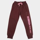 Girls Wine Jogger Graphic Printed Pyjama, वाइन, small