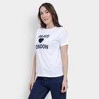Ladies' 100% Cotton Round Neck T-Shirt, सफ़ेद, small