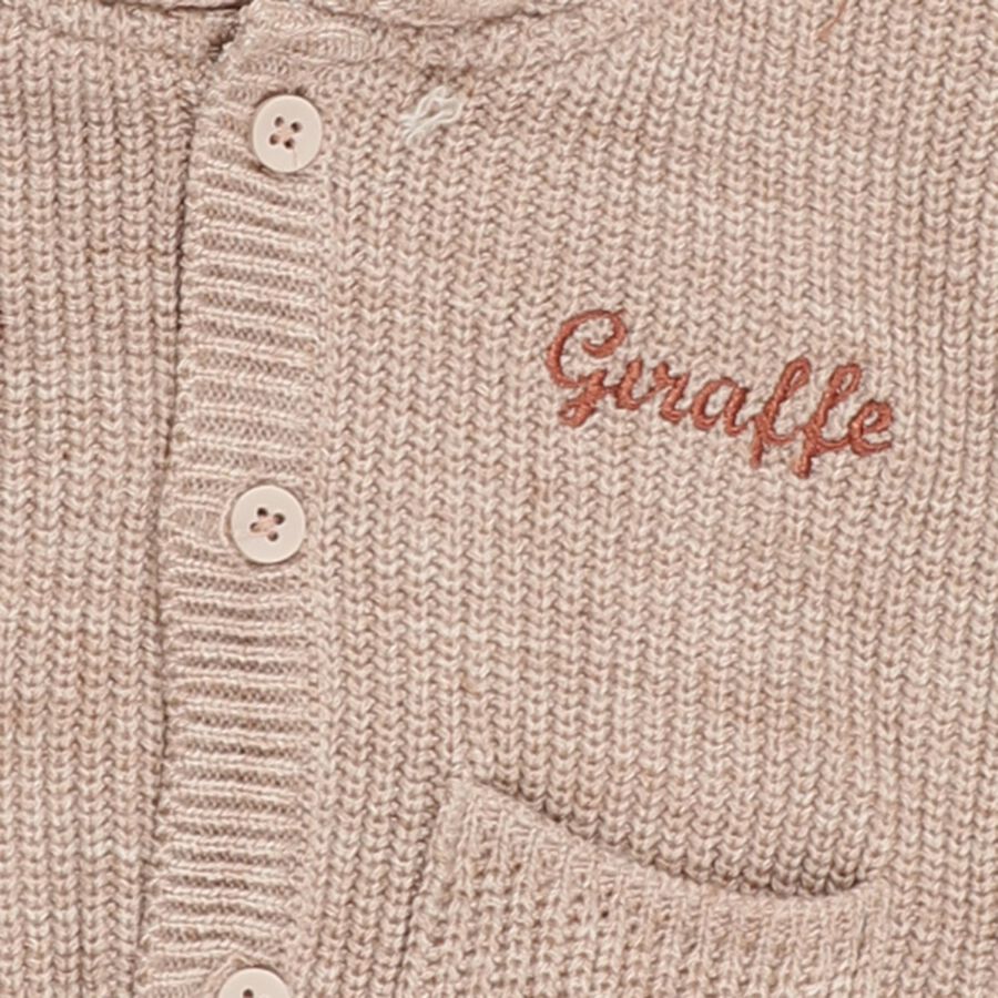 Infants Muted Beige Hooded Casual Pullover, गहरा पीला, large image number null