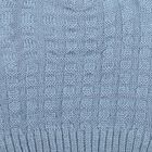 Boys' Light Blue Textured Knit Beanie Cap, Mid Blue, small