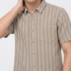Men's Light Grey Cotton Regular Fit Casual Shirt, Light Grey, small