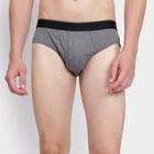 Men's 100% Cotton Briefs, Dark Grey, small image number null