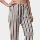 Women's Brown Relaxed Fit Star Printed Pyjama, Brown, small