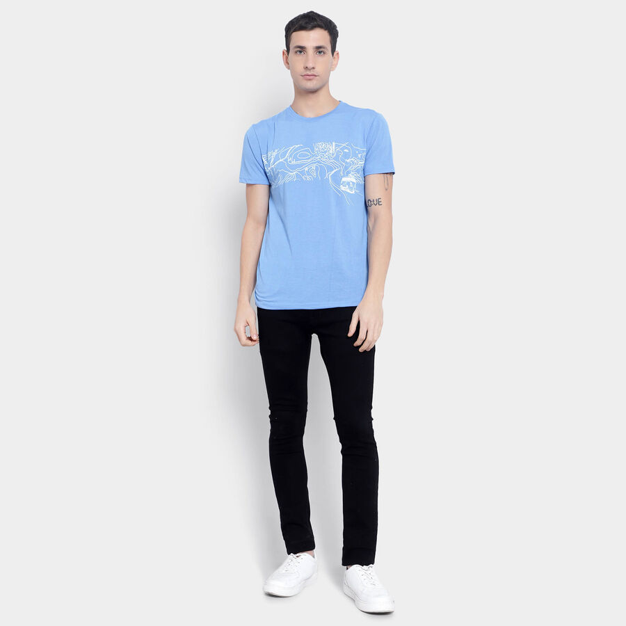 Round Neck T- Shirt, Light Blue, large image number null
