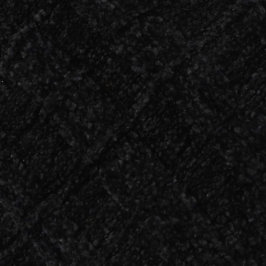 Men's Jet Black Textured Beanie Cap, Black, large image number null