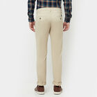 Cross Pocket Slim Fit Trousers, Beige, small image number null