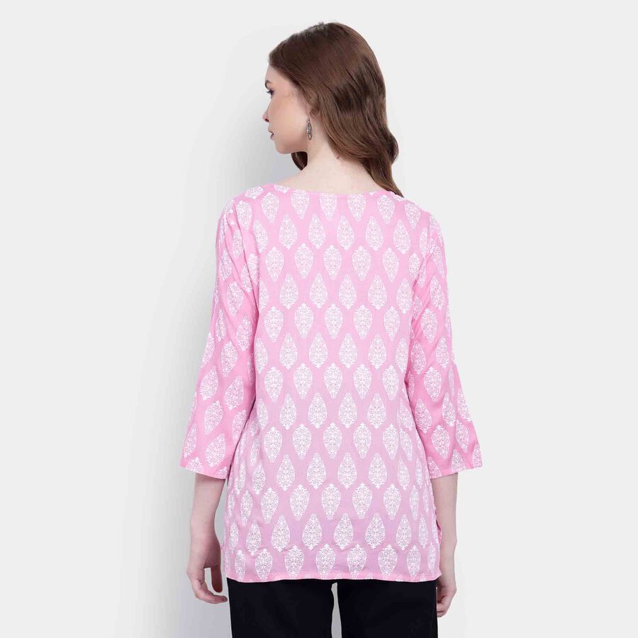 Printed Kurti, Light Pink, large image number null