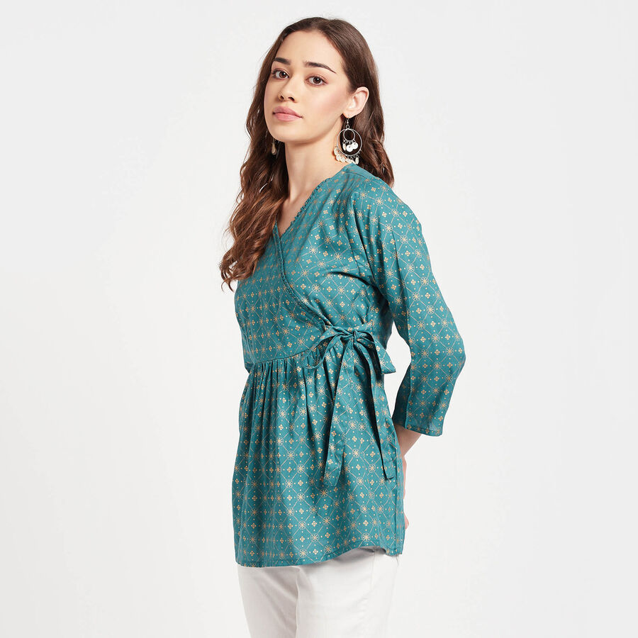 All Over Print Kurti, गहरा हरा, large image number null