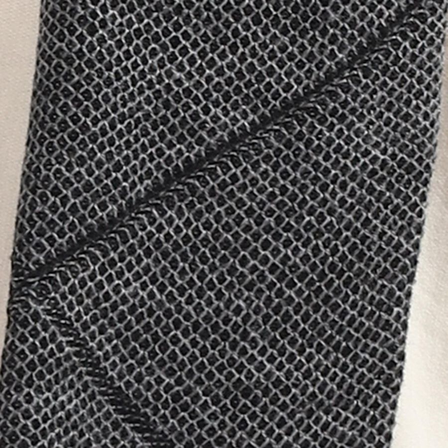 Men's Dark Charcoal Black Acrylic Geometric Muffler, Black, large image number null