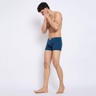 Men's 100% Cotton Trunks , टील ब्लू, small