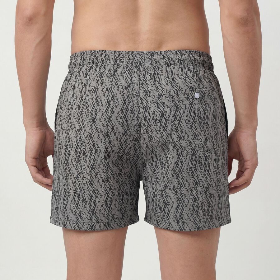 Men's Dark Grey Cotton Regular Fit Solid Boxers, गहरा ग्रे, large