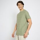 Men's 100% Cotton Round Neck Half Sleeves T-Shirt , हल्का हरा, small