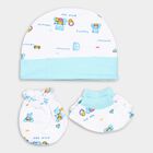 Infants' Cotton Gift Set (Cap, Mittens, Booties), White, small
