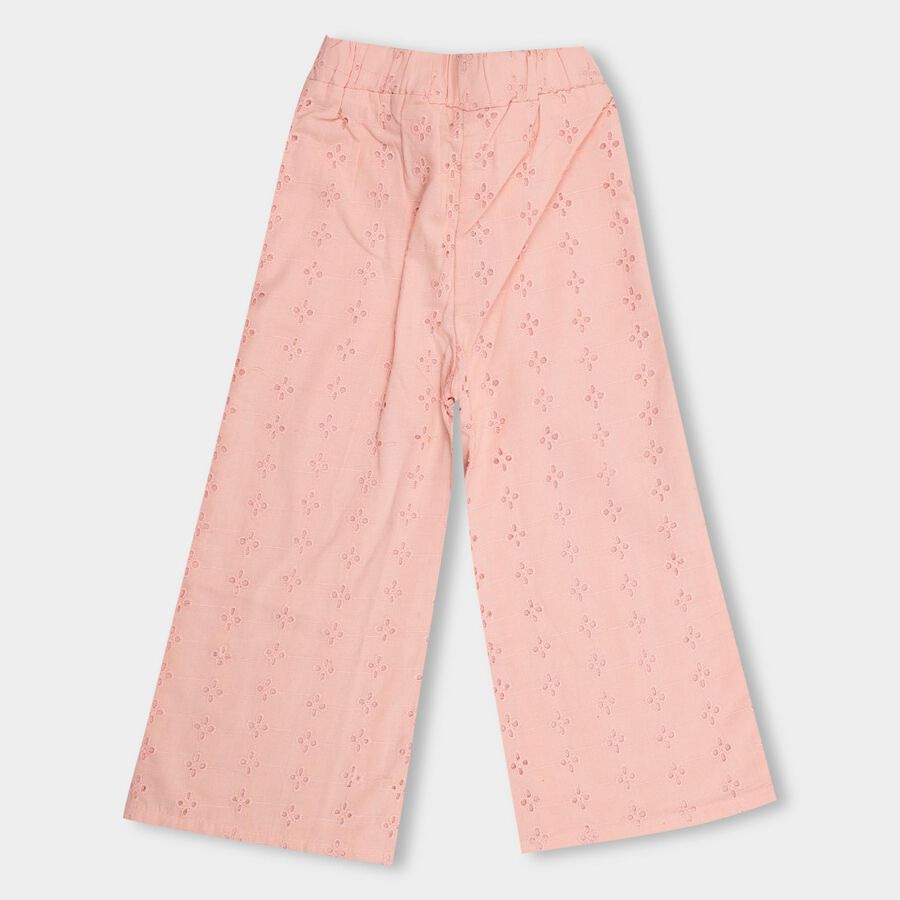 Girls' 100% Cotton Trousers , Light Pink, large