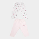 Infants Cotton Printed Pyjama, Pink, small image number null