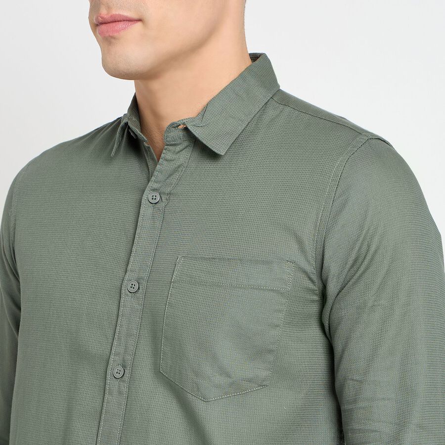 Men's Cotton Casual Shirt, ओलिव, large image number null