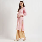 3/4Th Sleeves Straight Kurta, Pink, small image number null