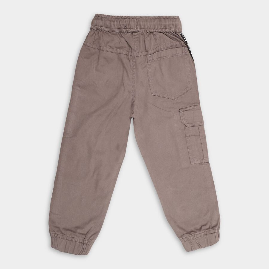 Boys' 100% Cotton Trousers, Dark Grey, large image number null