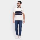 Men's 100% Cotton Round Neck Half Sleeves T-Shirt , ऑफ व्हाइट, small