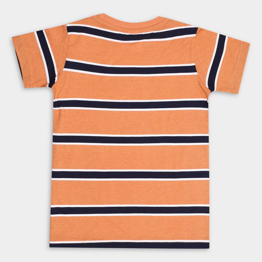 Boys' Cotton Half Sleeves T-Shirt, Rust, large image number null