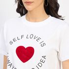 Ladies' 100% Cotton Round Neck T-Shirt, सफ़ेद, small