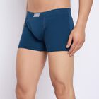 Men's 100% Cotton Trunks , टील ब्लू, small