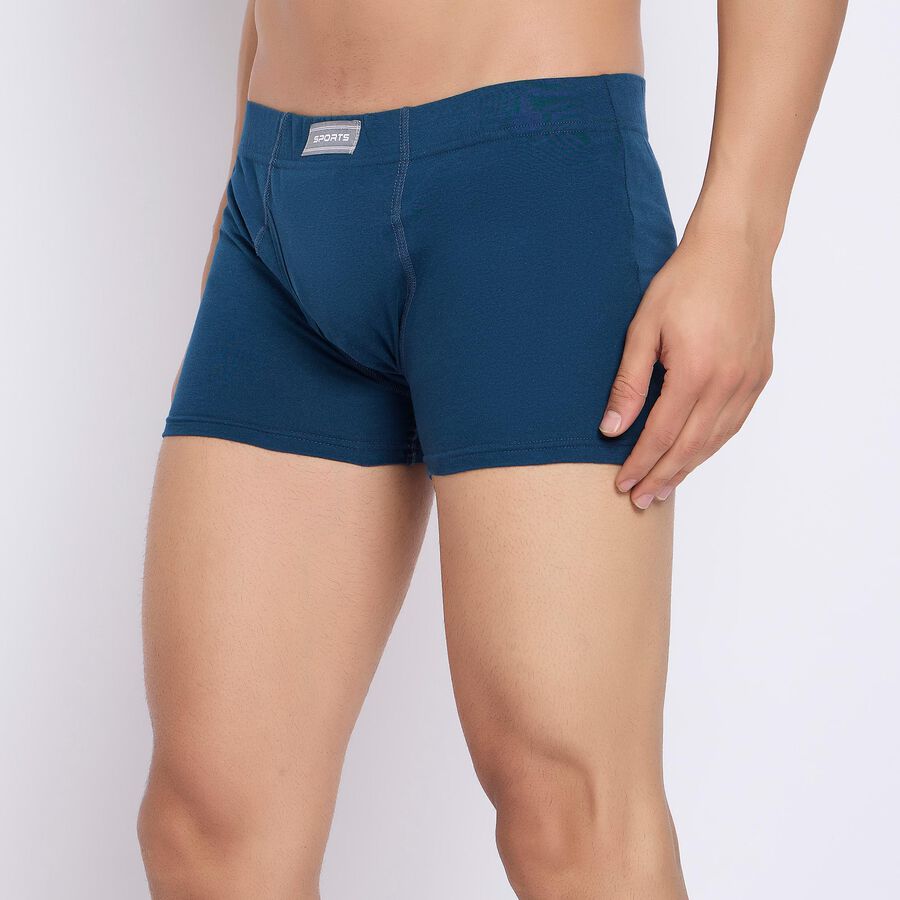 Men's 100% Cotton Trunks , टील ब्लू, large