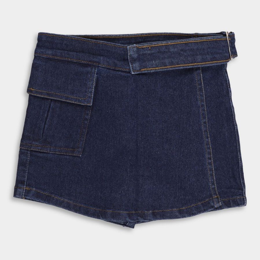 Girls' Shorts, Dark Blue, large image number null