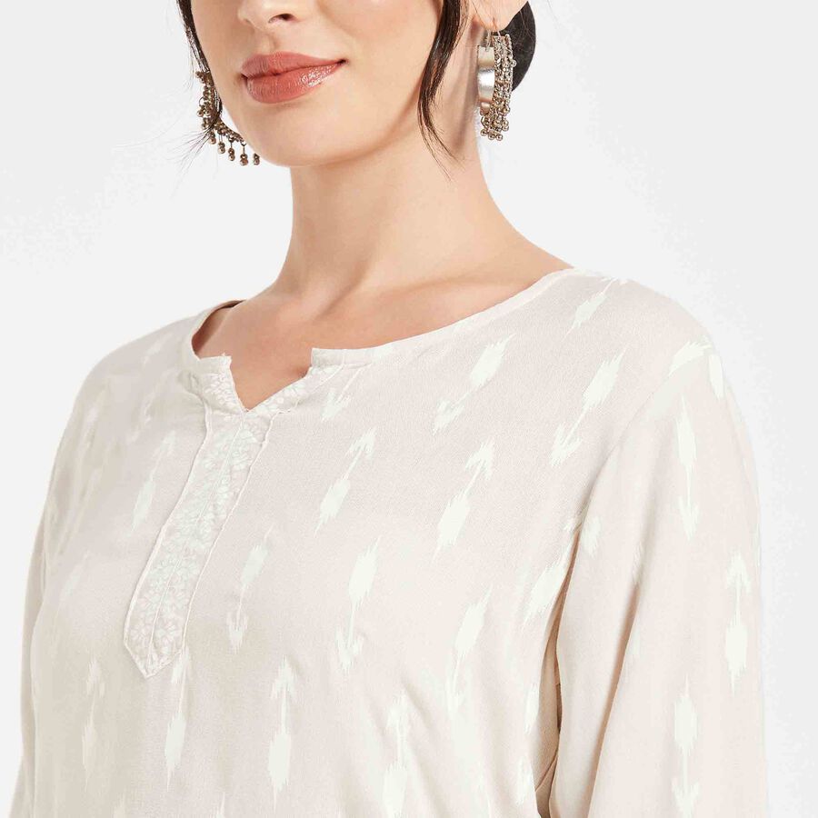 Printed Kurti, Beige, large image number null