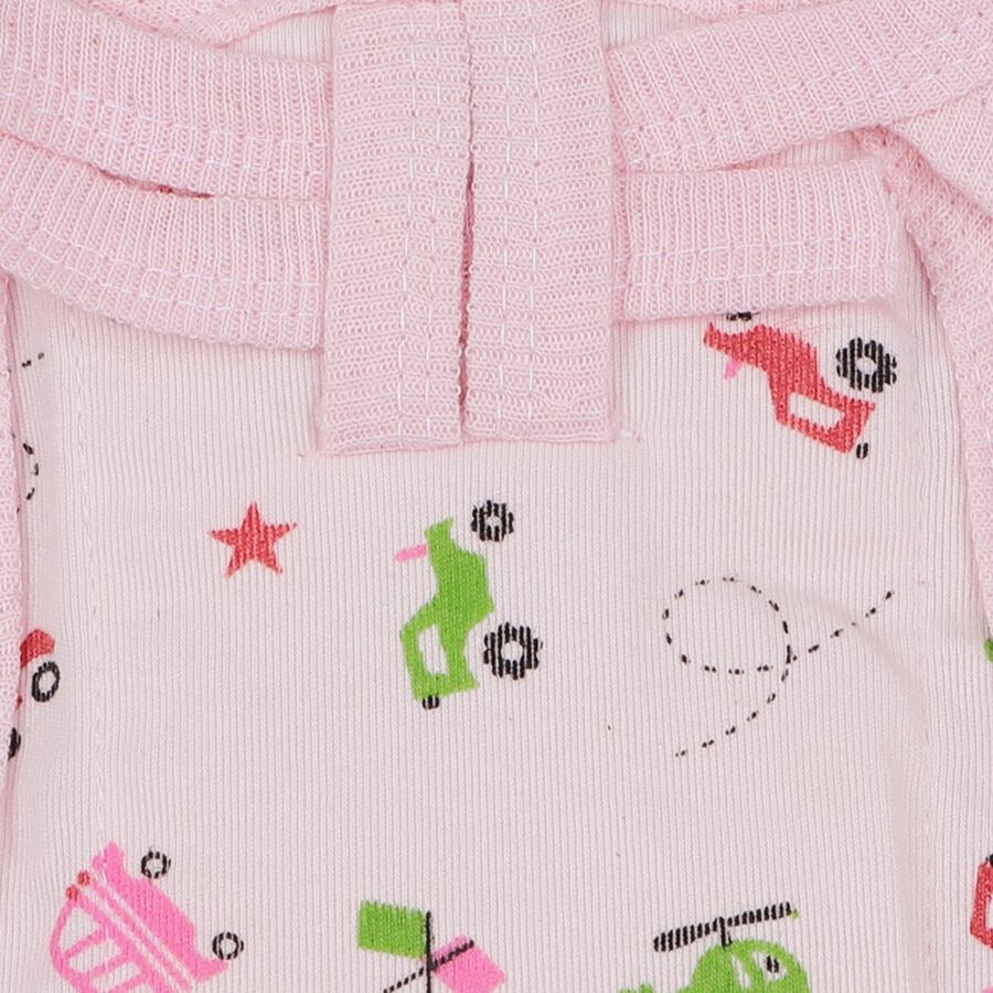 Infants Pink Printed Langot, गुलाबी, large