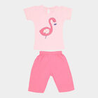 Infants Cotton Capri Set, Light Pink, small image number null