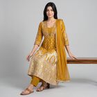 Women's Mustard Floral Printed Ethnic Set, Mustard, small