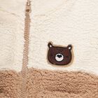 Infants' Beige and Cream High Neck Full Sleeve Sweatshirt, गहरा पीला, small image number null