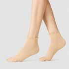 Women's Beige Regular Fit Pack of 1 Socks, Beige, small