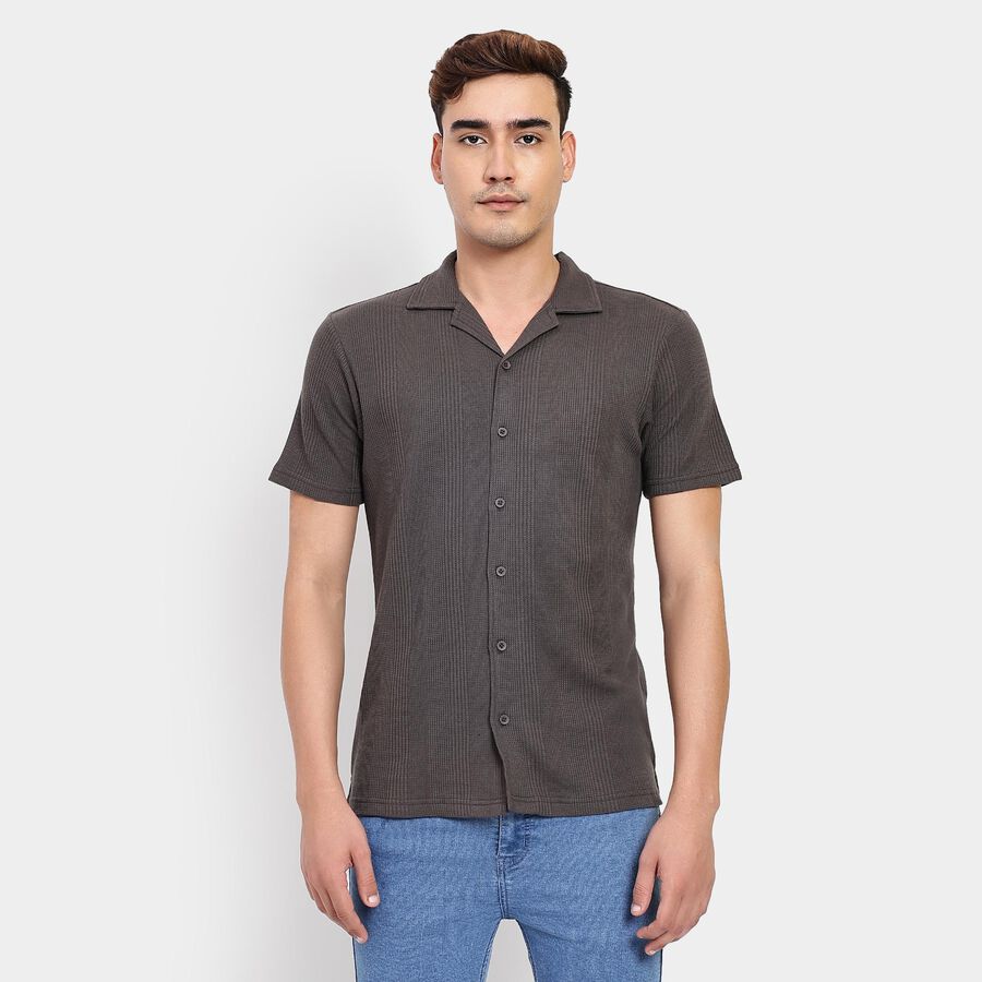 Men's Casual Shirt, Dark Grey, large image number null