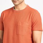 Men's Round Neck Half Sleeves T-Shirt, Orange, small image number null