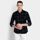 Men's 100% Cotton Casual Shirt, Mid Blue, small image number null