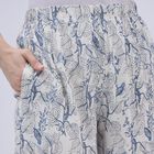 Women's White and Blue Floral Wide-Leg Palazzos, हल्का नीला, small image number null