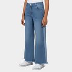 Girls' Blue Regular Fit Classic Jeans, Light Blue, small