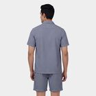 Men's Co-ord Set, मध्यम नीला, small